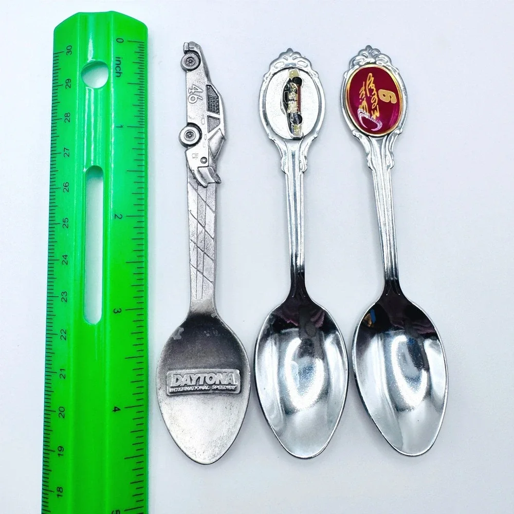 Vintage NASCAR‎ Souvenir Spoons Set Daytona International Pewter Bill Elliott 9